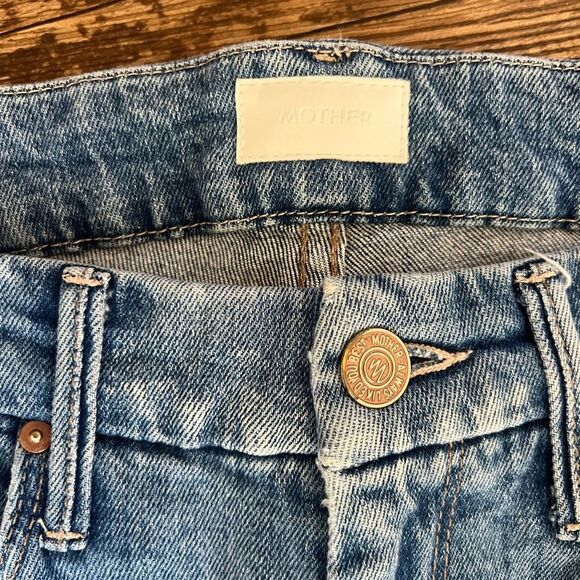 MOTHER Blue Distressed Skinny Jeans - Picture 5 of 7